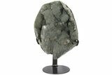 Prasiolite (Green Quartz) Geode With Stand #100328-6